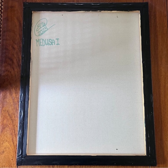 “Medusa” 16x20” Abstract Canvas Painting - Picture 3 of 3